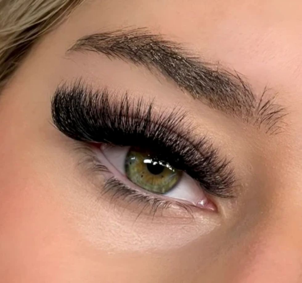 Mega Volume eyelash extensions results at Sugaring NYC McKinney TX