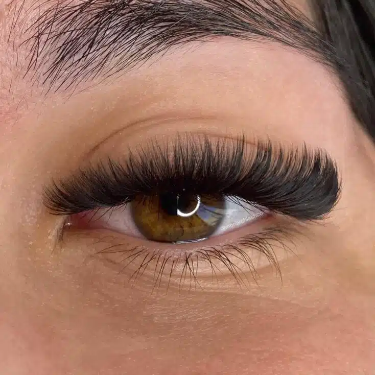Mega Volume eyelash extensions at Sugaring NYC McKinney — show-stopping bold lash result